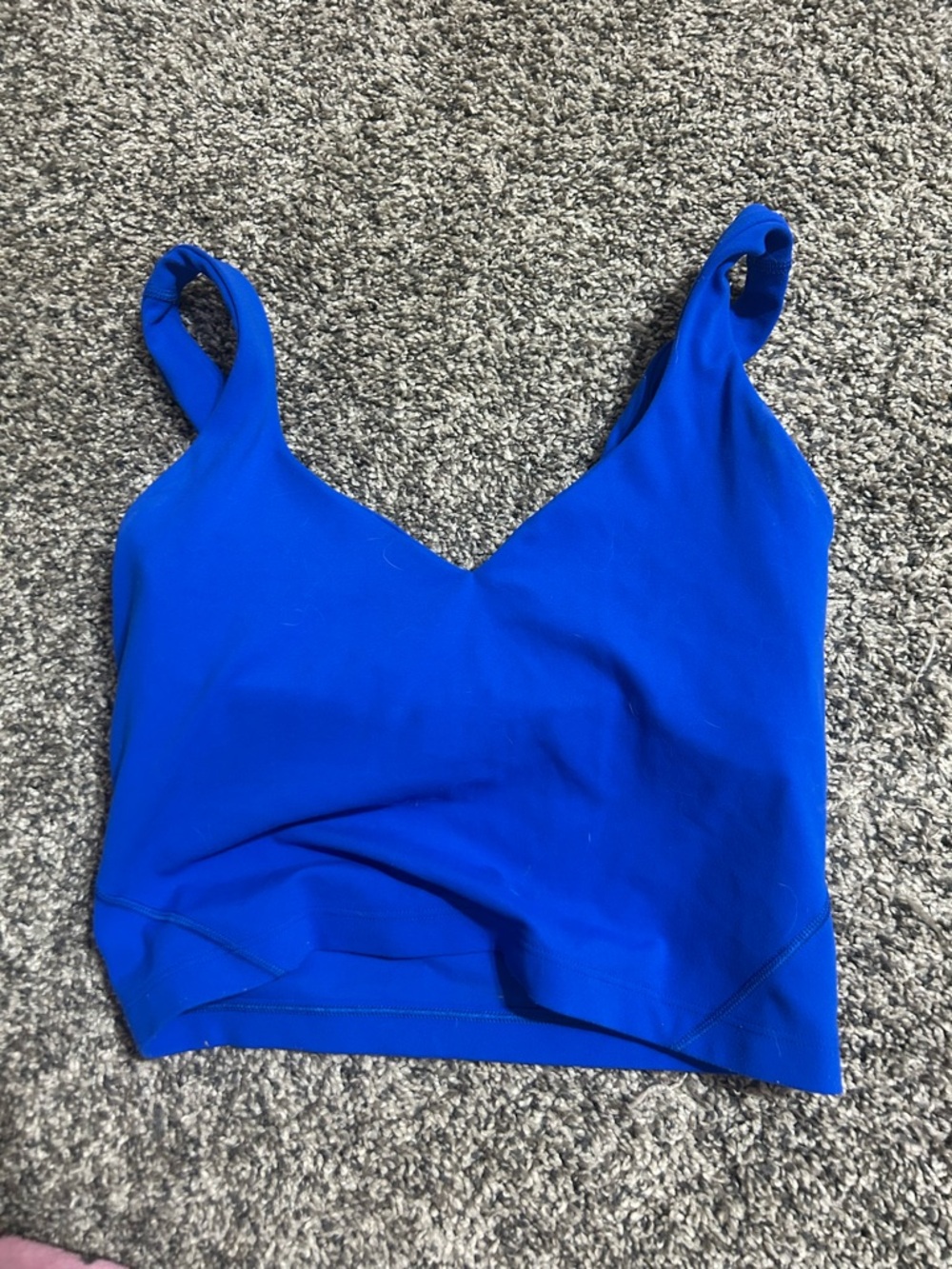lululemon athletica Royal Blue V-Neck Cropped Tank